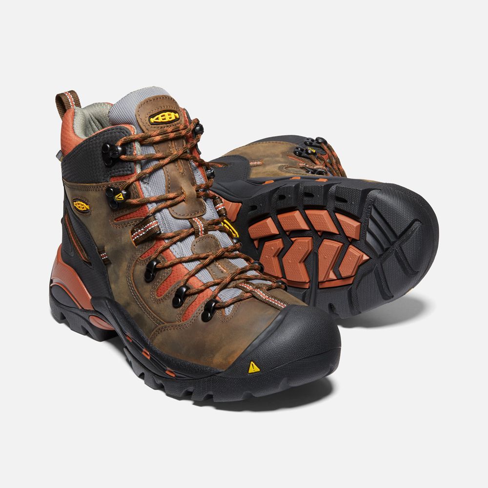 Keen Trekking Bot Erkek Kahverengi - Pittsburgh 6\" (Soft Toe) - Türkiye INMW72680